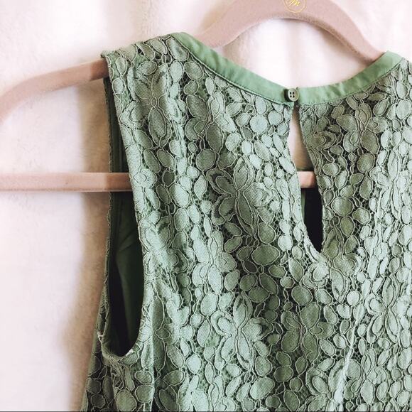 LALU Green Lace Button-Back Mini Dress - Picture 8 of 13